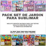 PACK SET DE JARDIN PARA SUBLIMAR